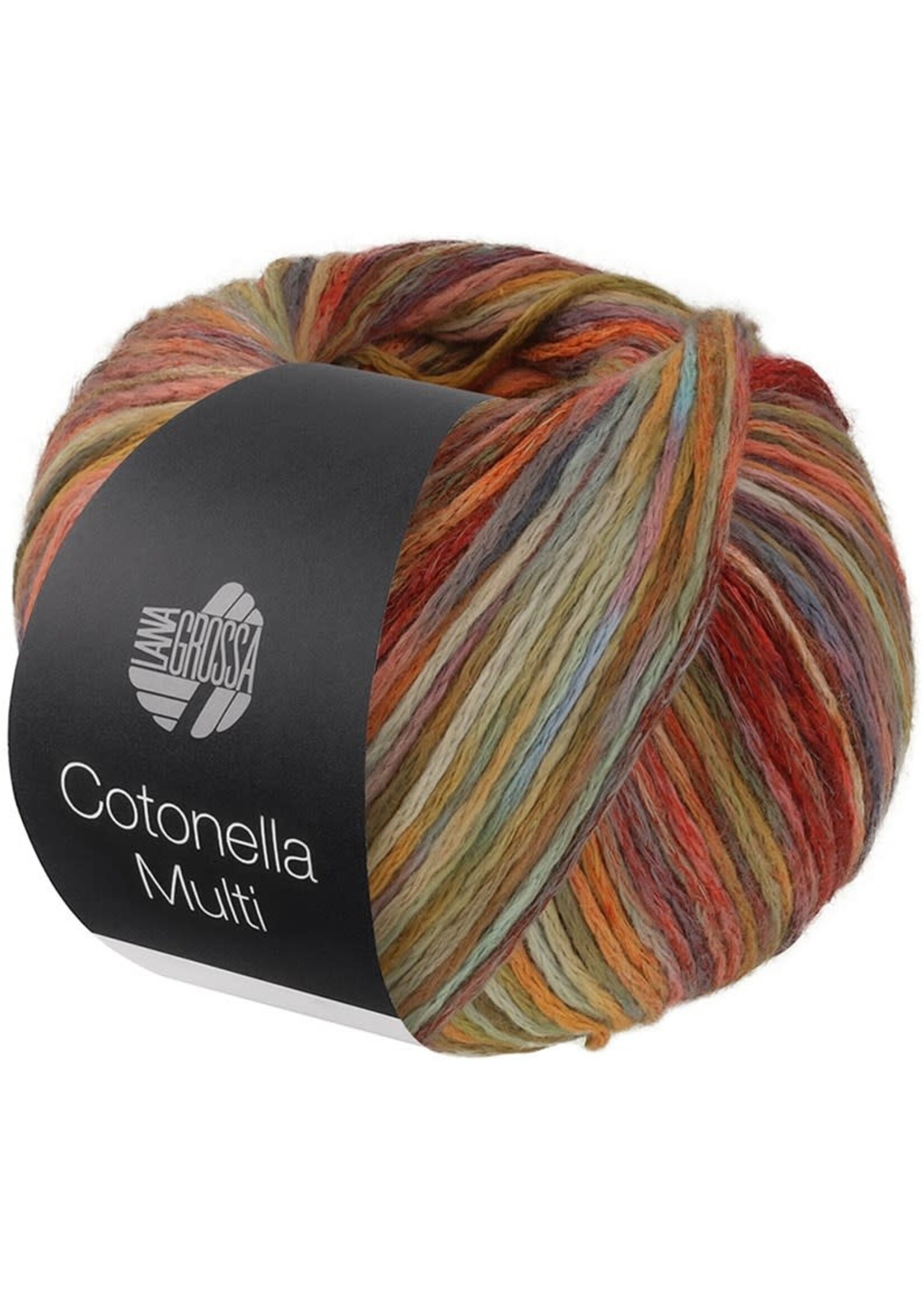 Lana Grossa Lana Grossa Cotonella Multi 100g 270m 109 (Rood/munt/oranje/lichtblauw/geel bont)