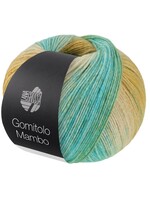 Lana Grossa Lana Grossa Gomitolo Mambo 100g 240m 2040 (Turkoois/lentegroen/groenbeige/maïsgeel)