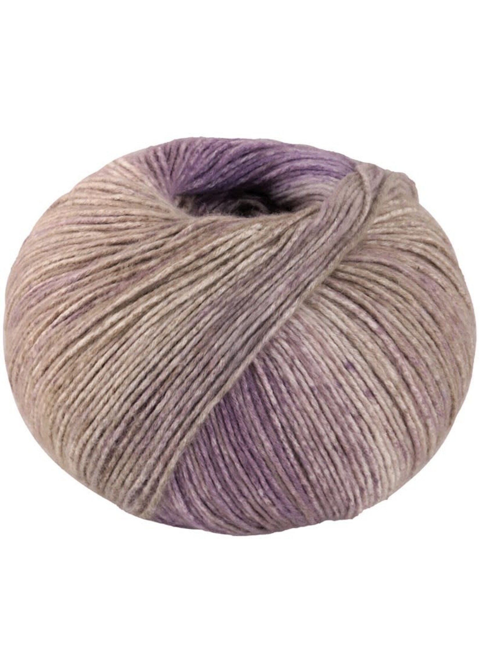 Lana Grossa Lana Grossa Gomitolo Mambo 100g 240m 2034 (Paars/Grijs Beige/Rauw Wit/Taupe/Vanille/Zand Beige)