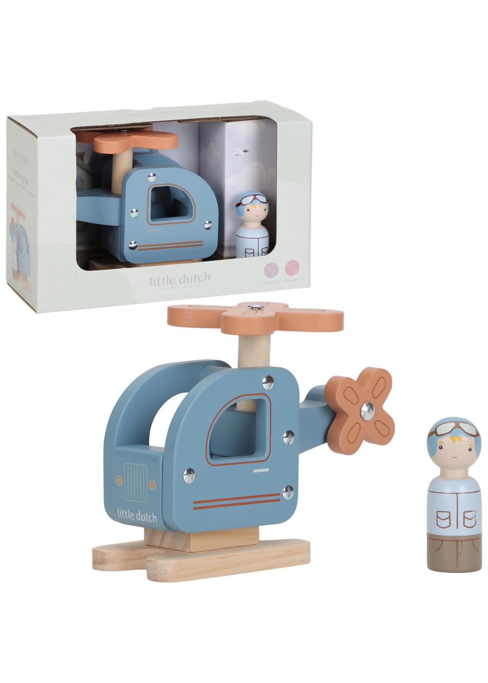 Little Dutch Little Dutch Houten Helicopter