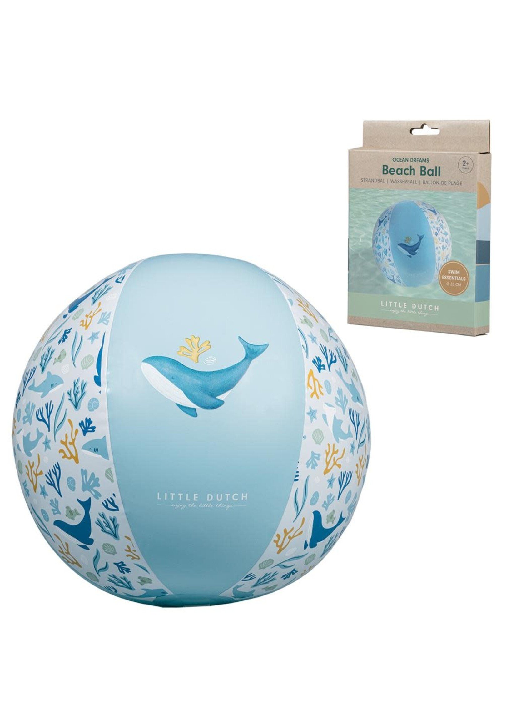 Little Dutch Little Dutch Ocean Dreams Strandbal Blauw 35cm