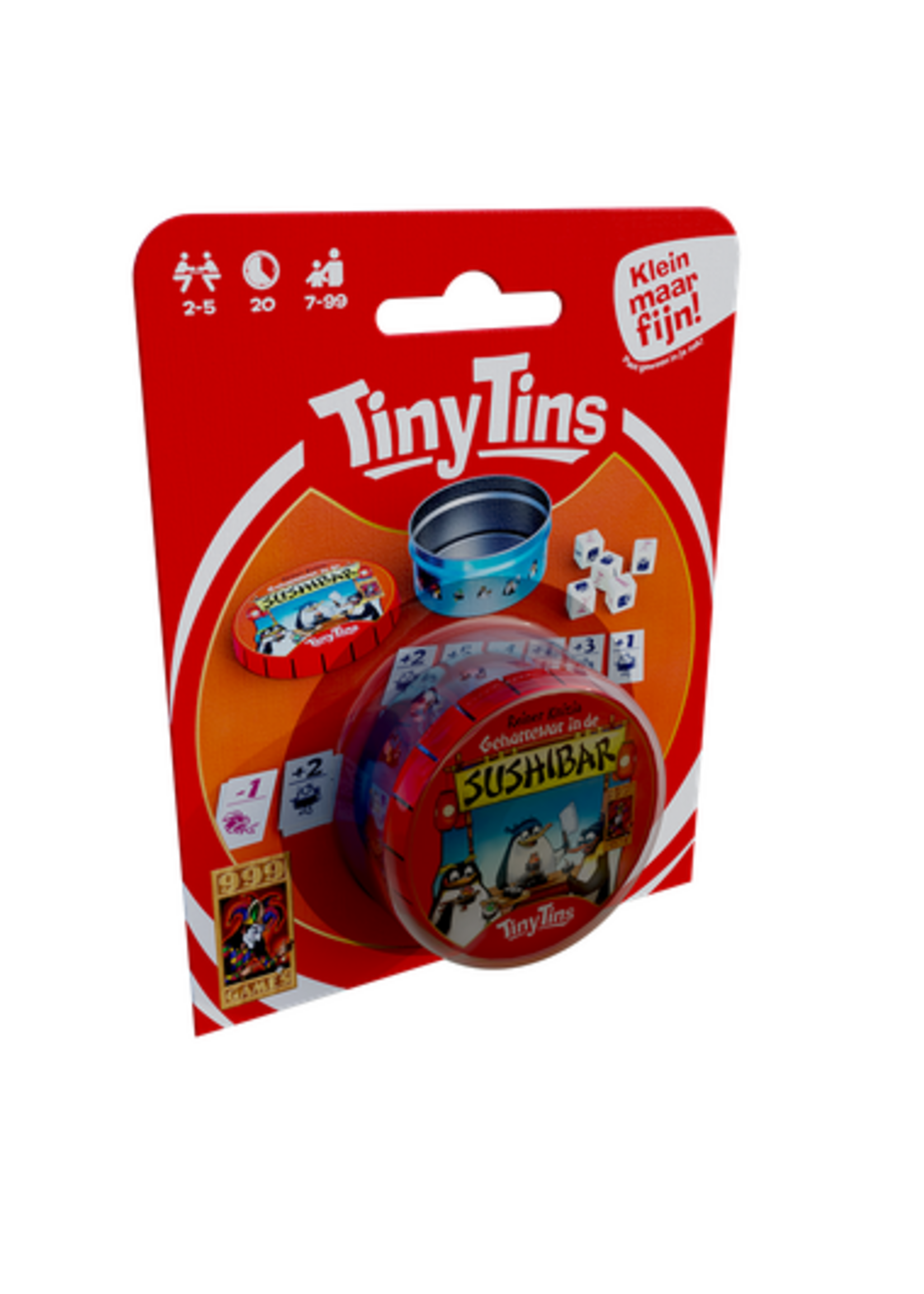 999 Games 999 Games Tiny Tins: Geharrewar in de Sushibar - Dobbelspel