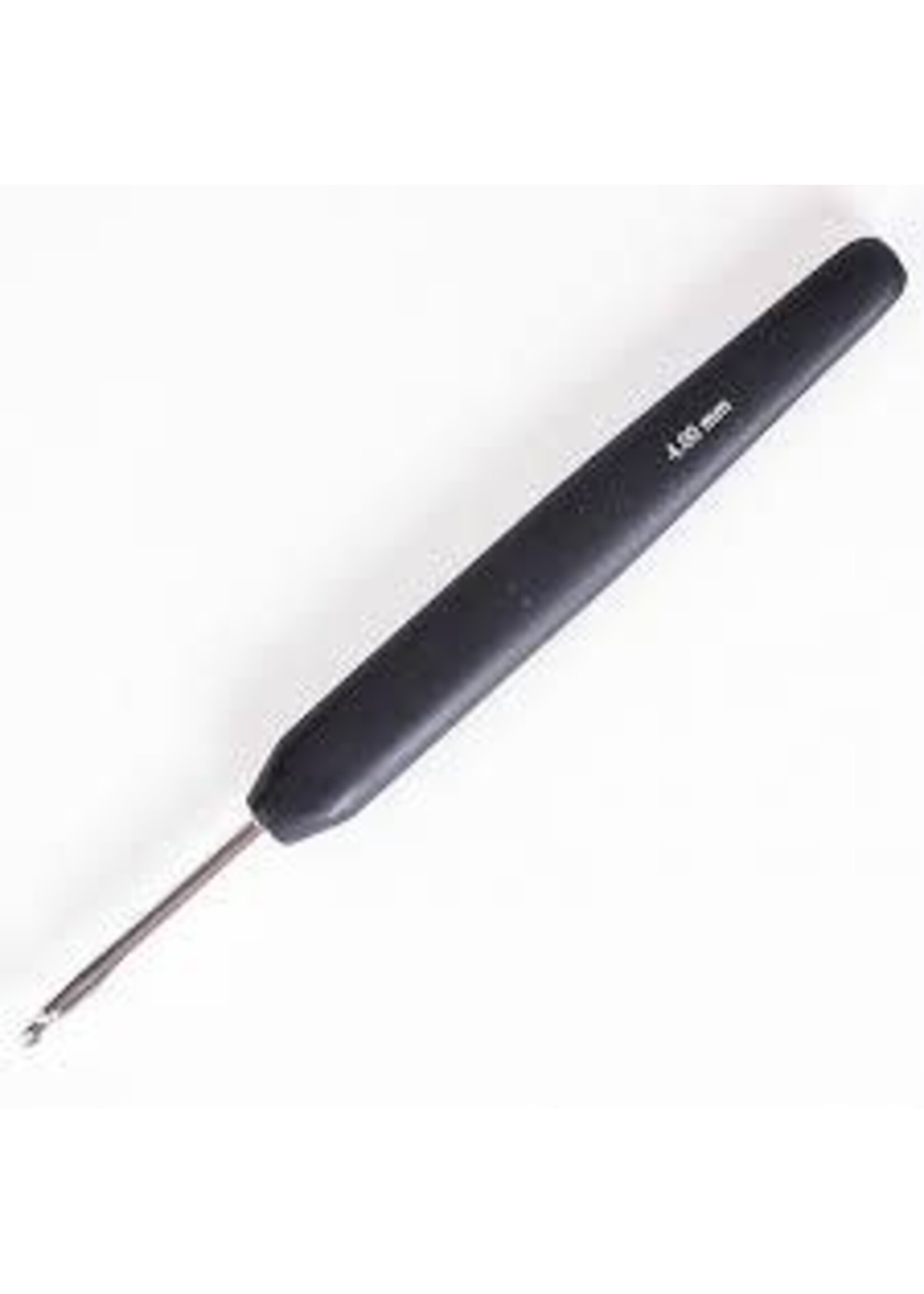 Knitpro KnitPro Haaknaald softgrip aluminium 4.00mm zwart