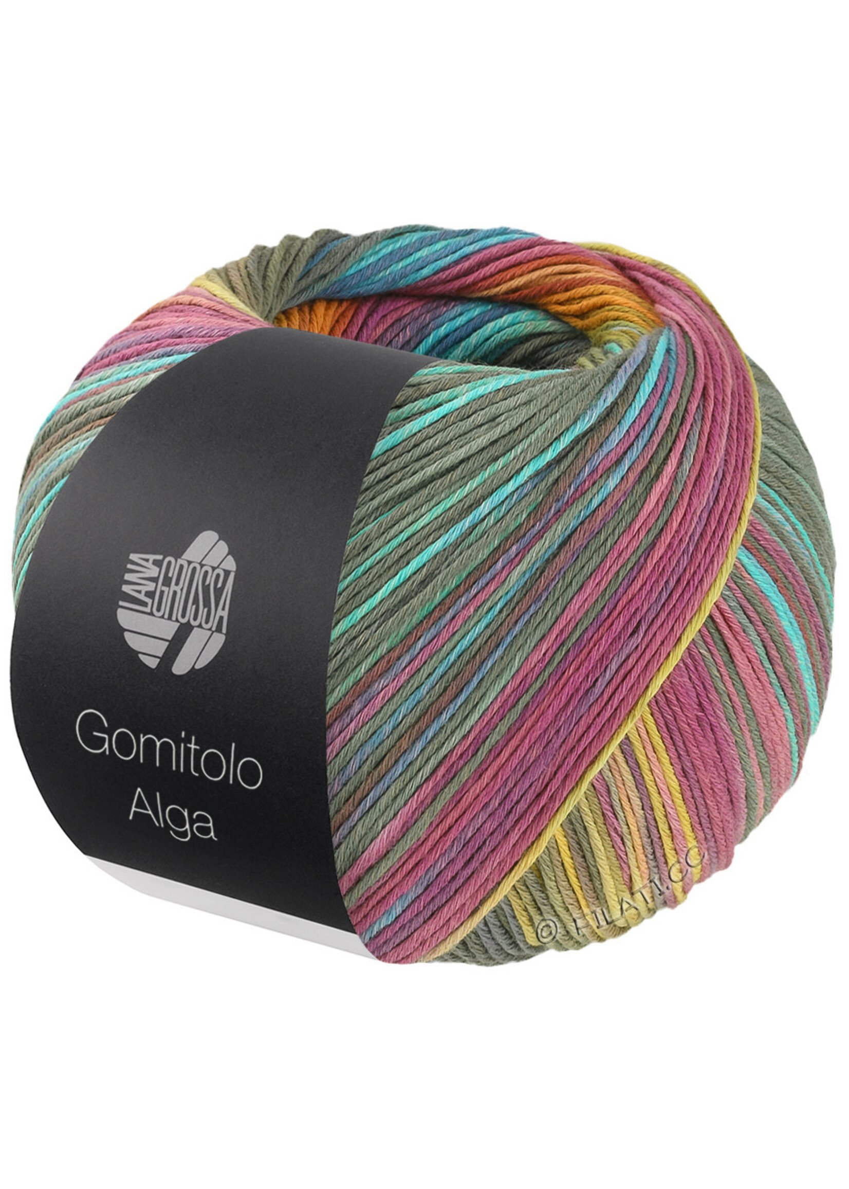 Lana Grossa Lana Grossa Gomitolo Alga kleur 2028, paars, roze, groen