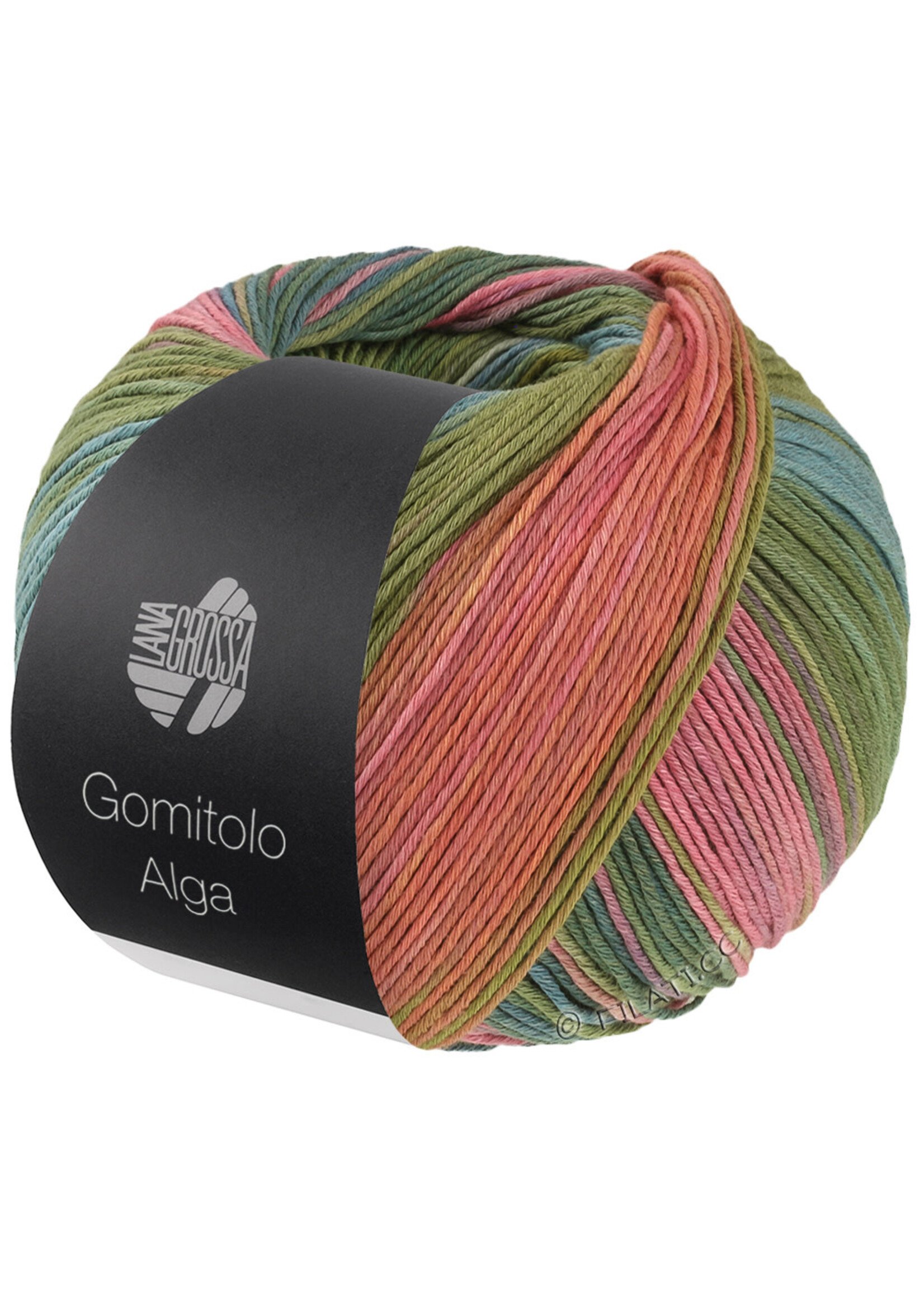 Lana Grossa Lana Grossa Gomitolo Alga, kleur 2025, groen, roze