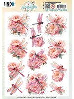 find it 3D Pushout Sheet - Berries Beauties - Dragonflies - Pink