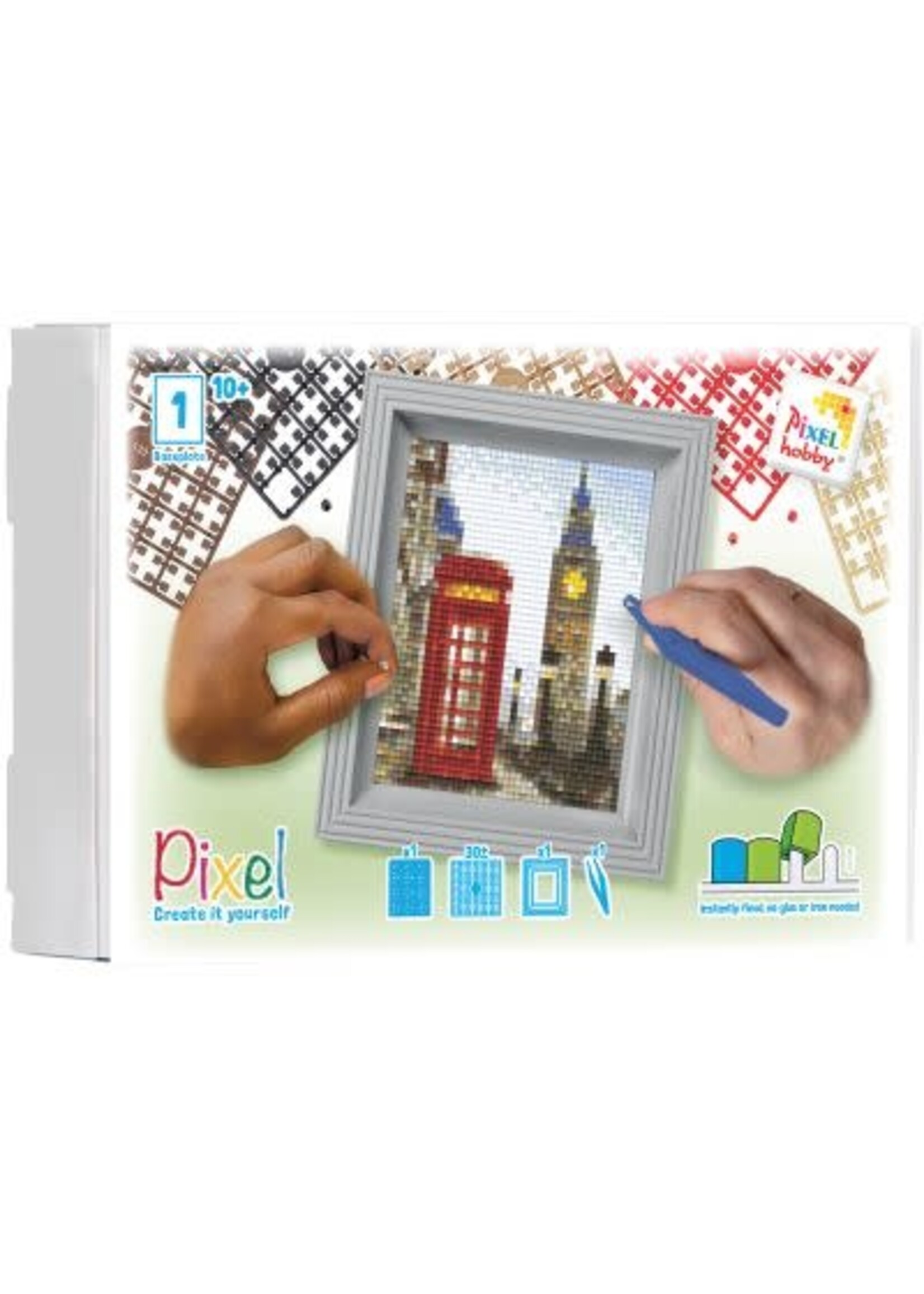 Pixel Pixelhobby geschenkverpakking met 30 pixelmatjes London