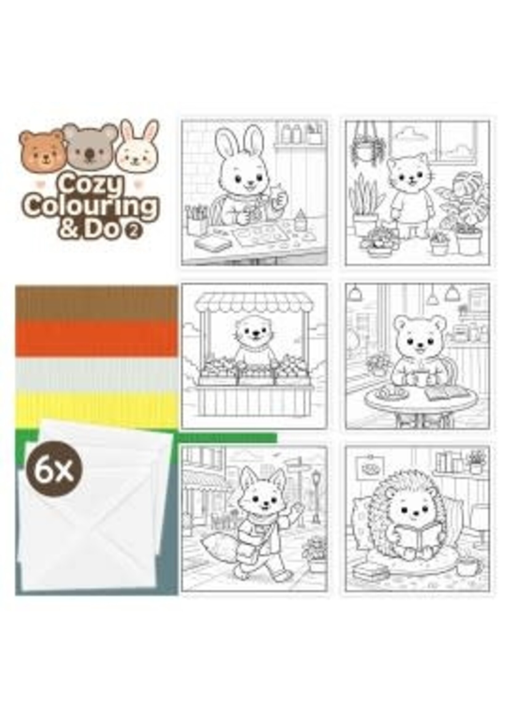find it Cozy Colouring Cards Set - Cozy Day Adventures