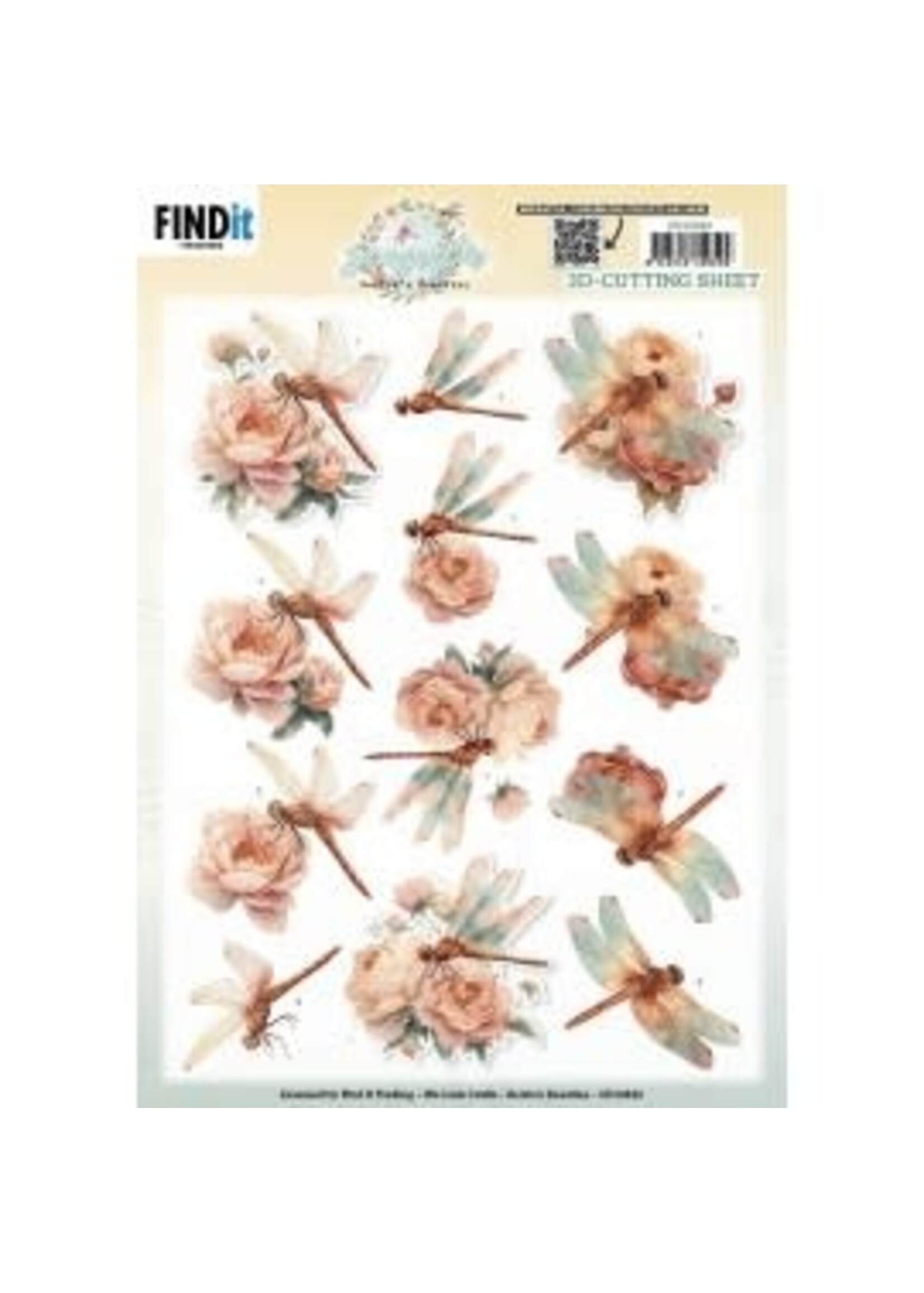 find it 3D Cutting Sheet - Berries Beauties - Dragonflies - Blush