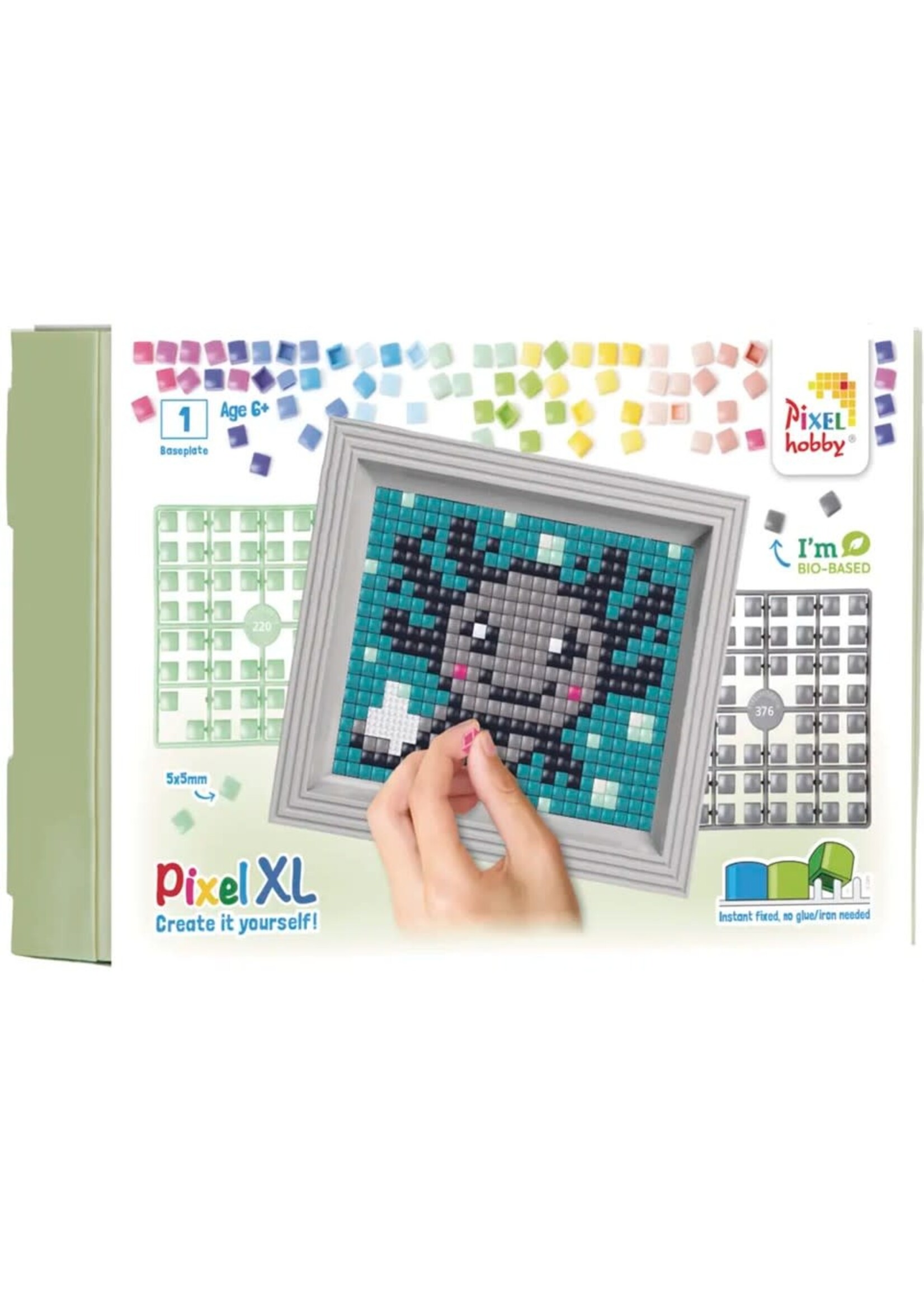 Pixel Geschenkverpakking met 13 pixel XL matjes - Axolotl - grijs