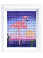 Pixel Pixel hobby Geschenkverpakking met 27 pixelmatjes - Flamingo
