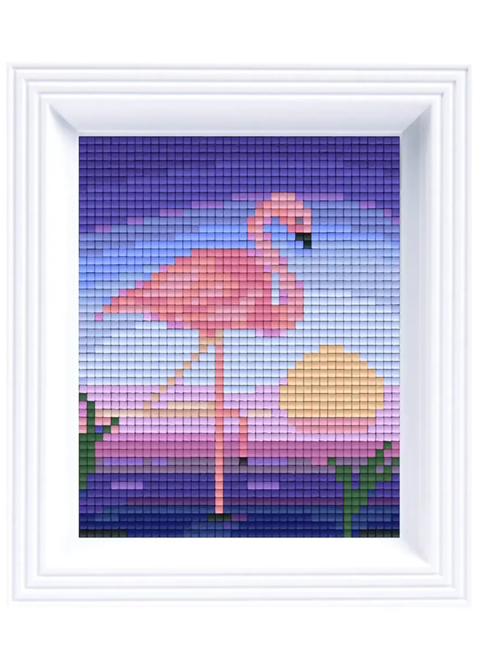 Pixel Pixel hobby Geschenkverpakking met 27 pixelmatjes - Flamingo