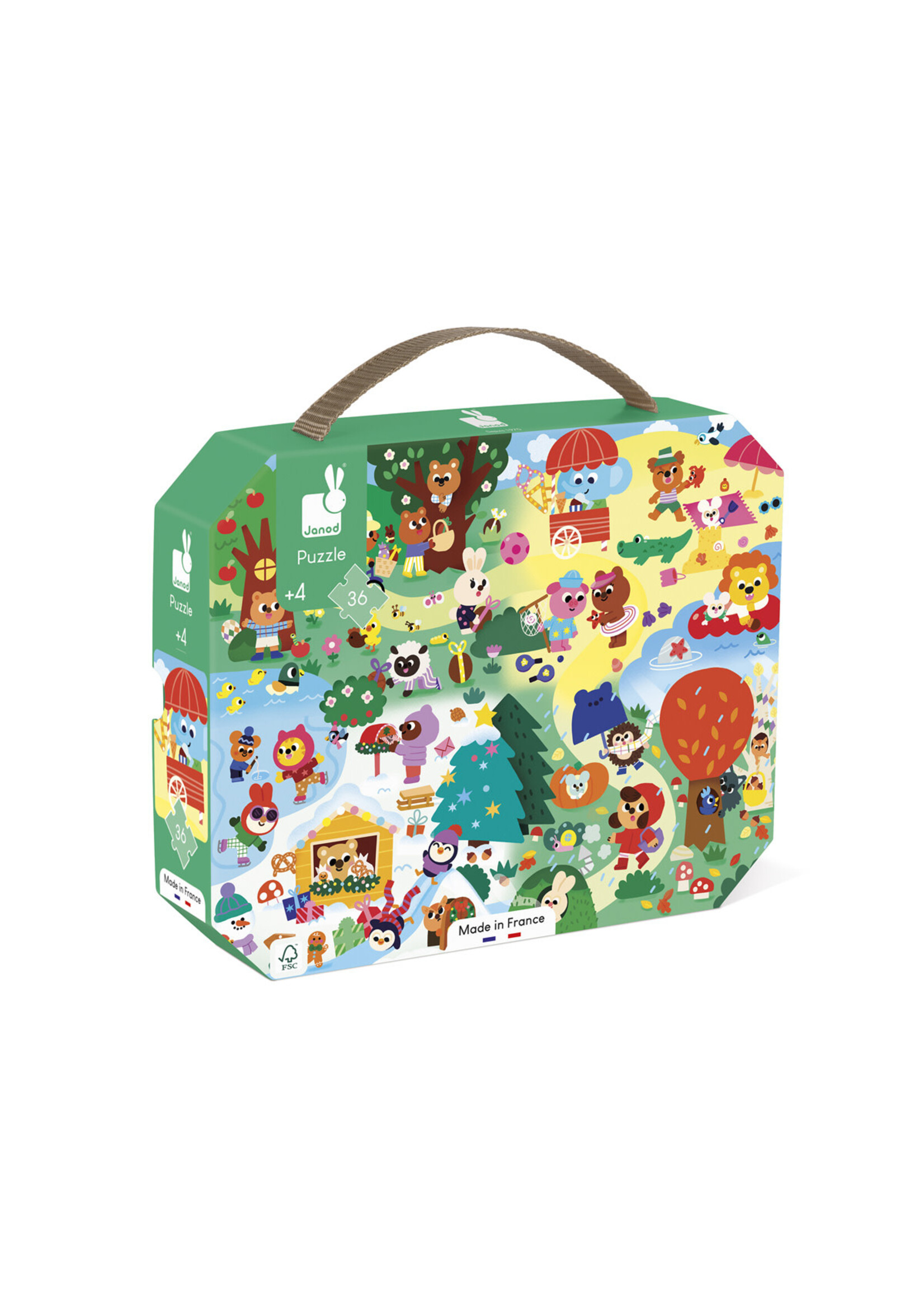 Janod Janod Puzzel – 4 seizoenen 36 stukjes