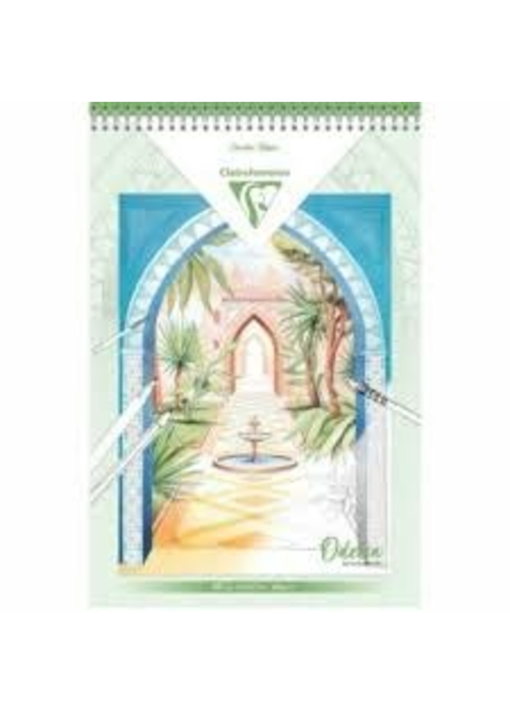 ClaireFontaine Odelia , blok 20 pag A4 250g, kleurplaten tuinen