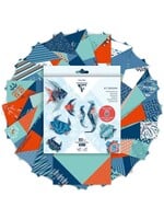 ClaireFontaine ClaireFontaine Origami vellen 20x20 Zeefauna