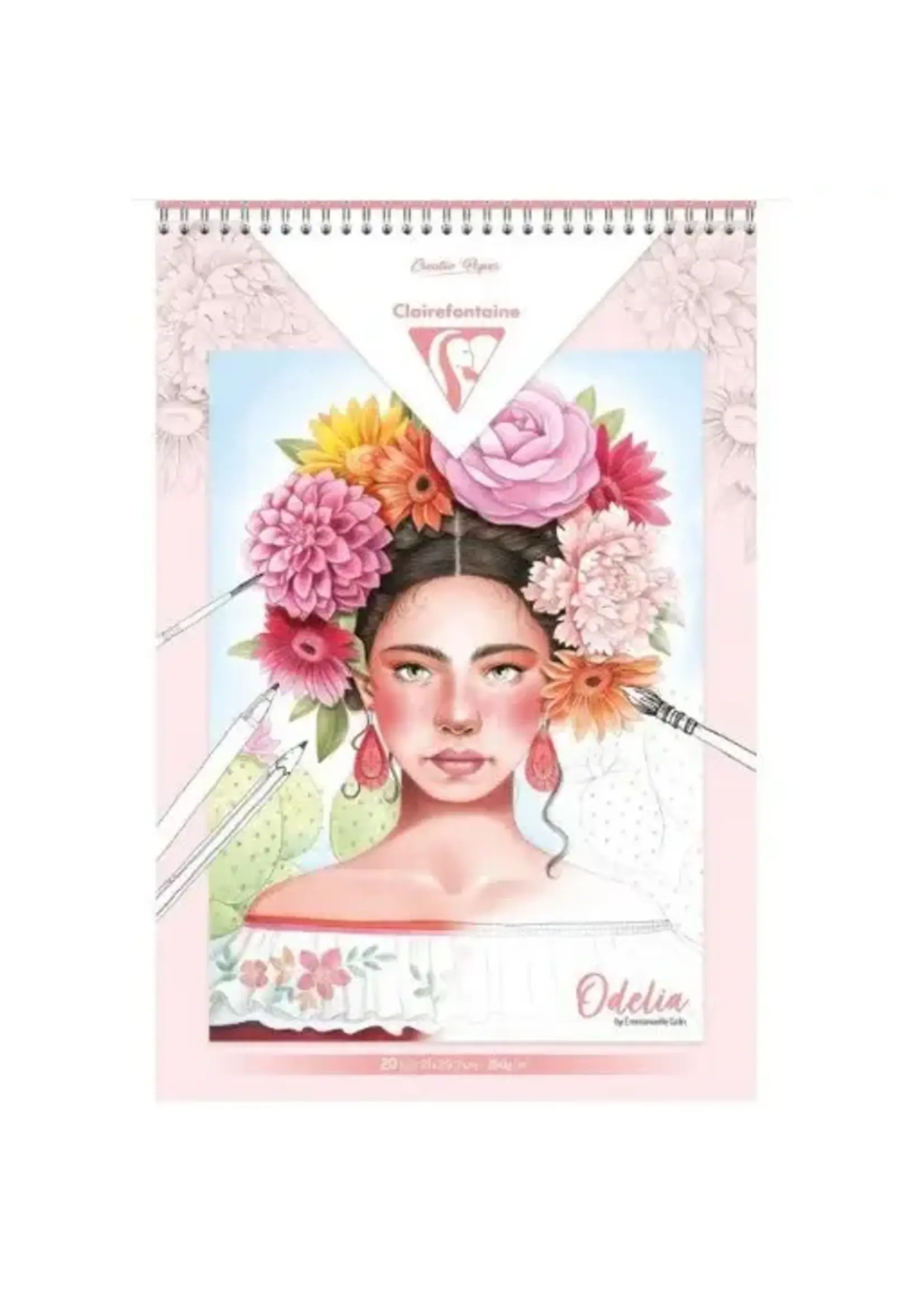 ClaireFontaine ClaireFontaine Odelia Kleurboek A4 250g Vrouwen