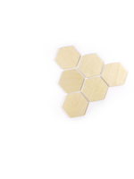 Graine Creative GC Houten Hexagon 9,9x8,6x0,4 cm 6 stuks
