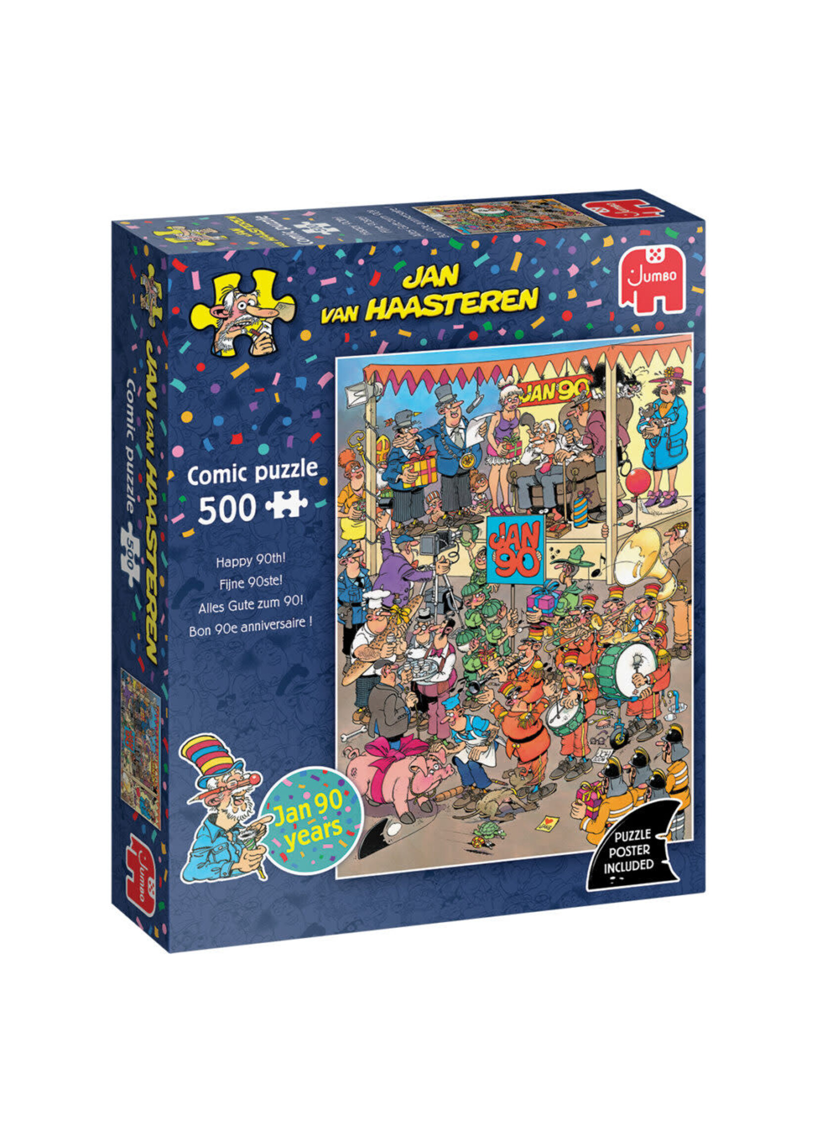 Jumbo Jan van Haasteren puzzel Happy 90th (500 stukjes)