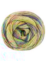Lana Grossa Lana Grossa Gomitolo California 100g 300m 3043 (Vanille/Fuchsia/Pistache/Blauw violet/petrol blauw/ oud roze)