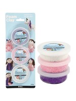 Foam Clay Foam Clay® 3x14 gr/ 1 doos, glitter,metallic, roze, paars, wit
