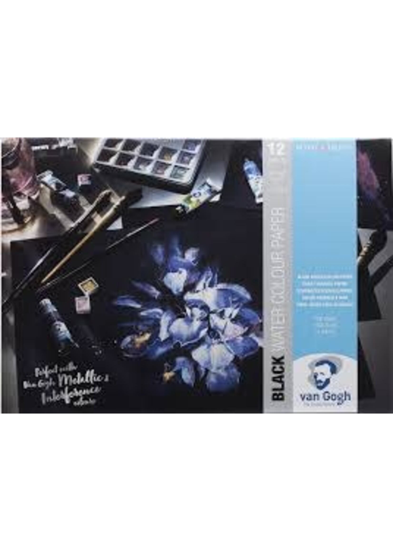 VAN GOGH Van Gogh Zwart blok met aquarelverfpapier 12 vellen 360 g formaat 42 x 29,7 cm (A3)