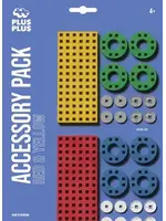 Plus-Plus Plus-Plus Bouwplaat geel/rood klein en wielen: 26 stuks (3966)
