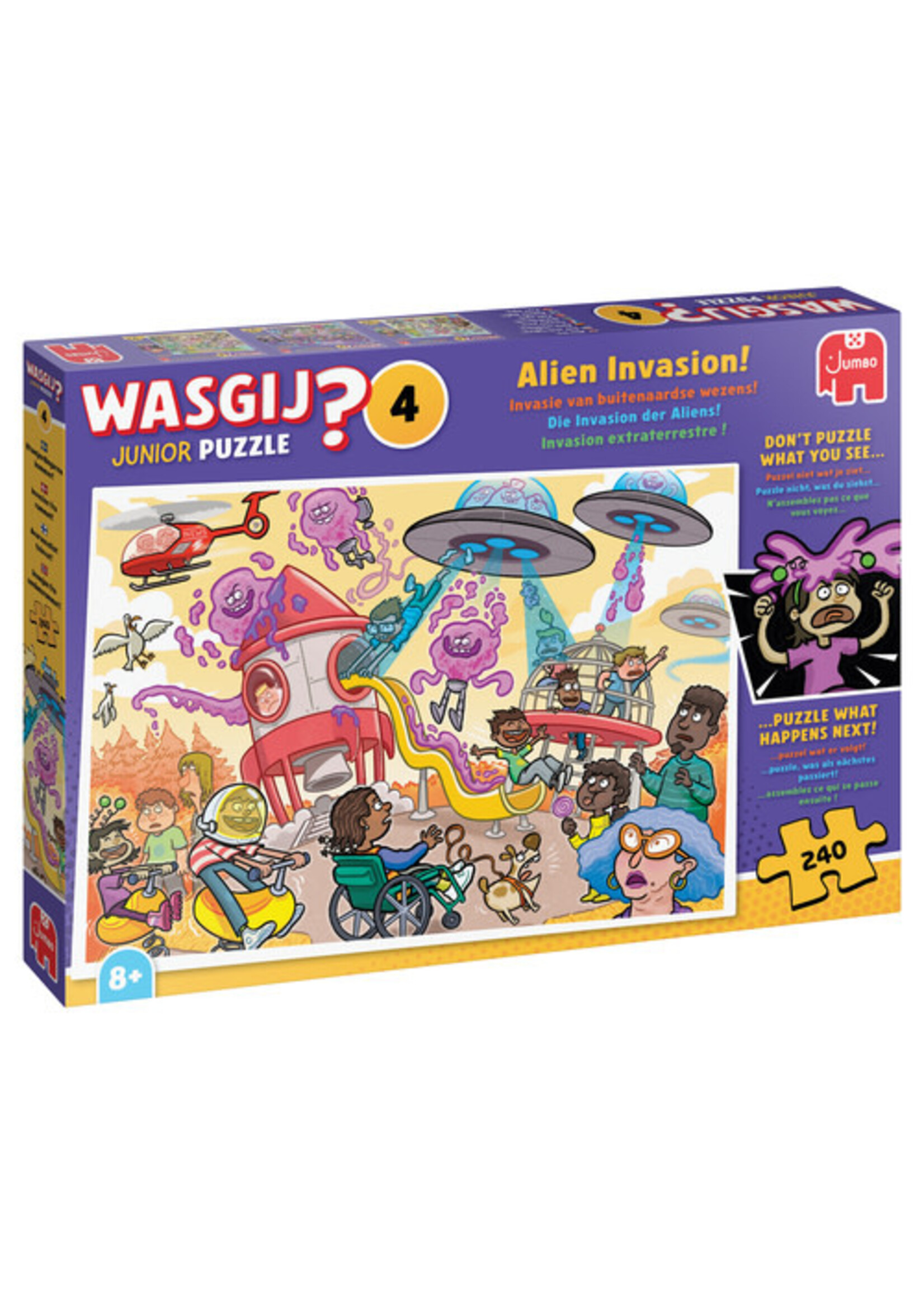 Jumbo Wasgij Junior 4 – Invasie van buitenaardse wezens! (240 stukjes)
