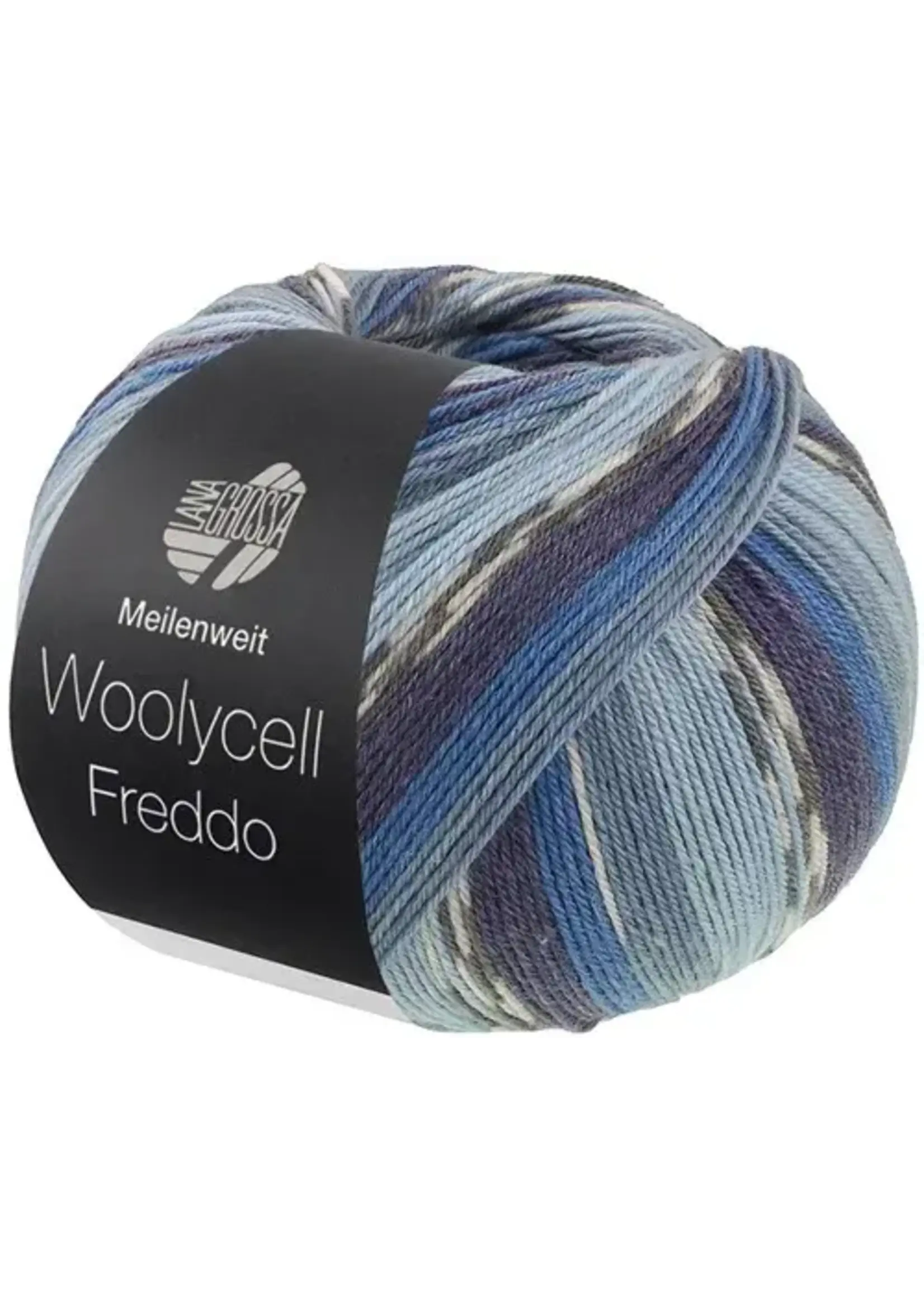 Lana Grossa Lana Grossa Woolycell Freddo 6041 Licht-/Pastel-/Grijsblauw/Blauw/Marine/Donker-/Zilvergrijs