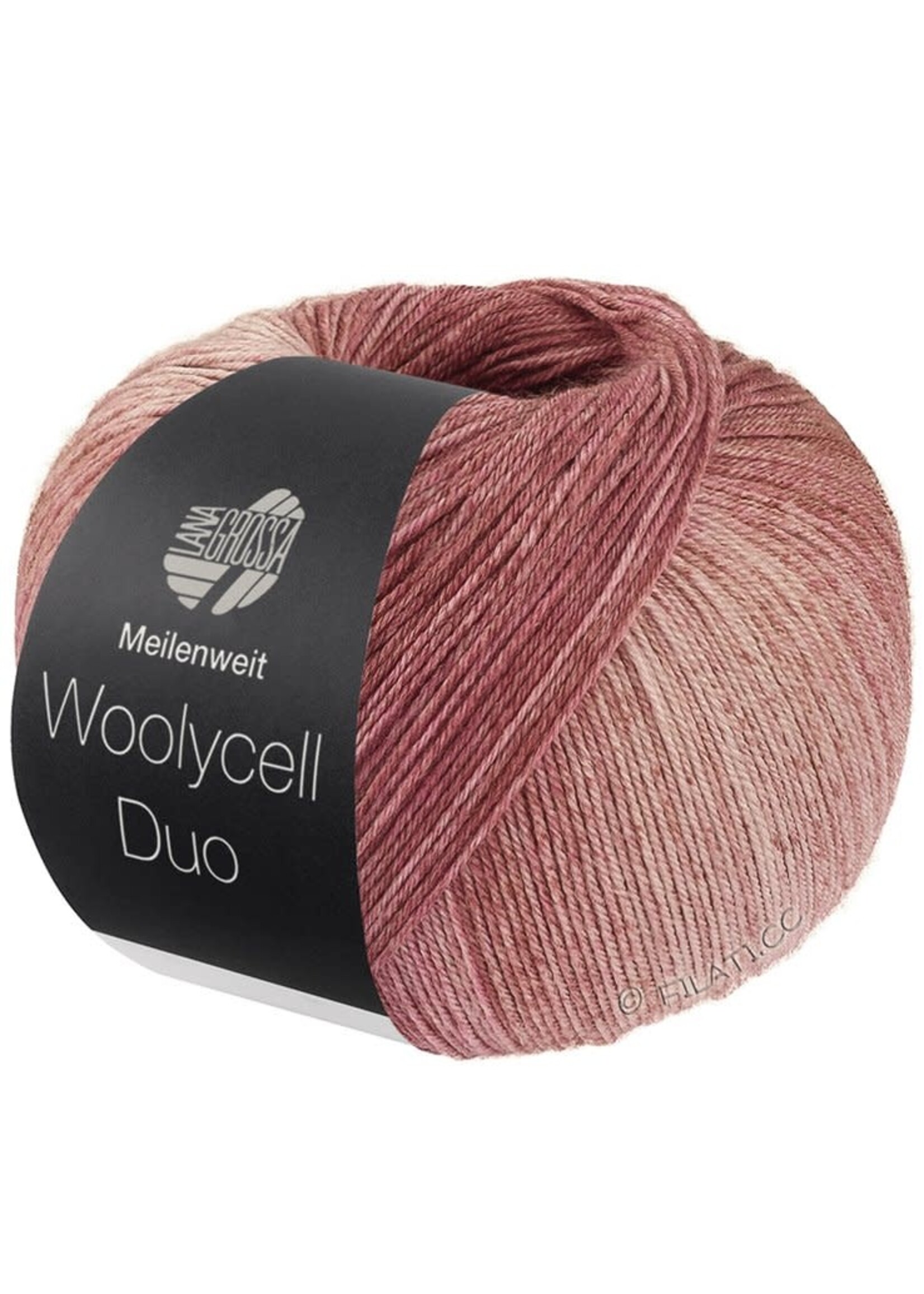Lana Grossa Lana Grossa MEILENWEIT 100g Woolycell Duo 6011 Zandbeige/Noga/Roodbruin