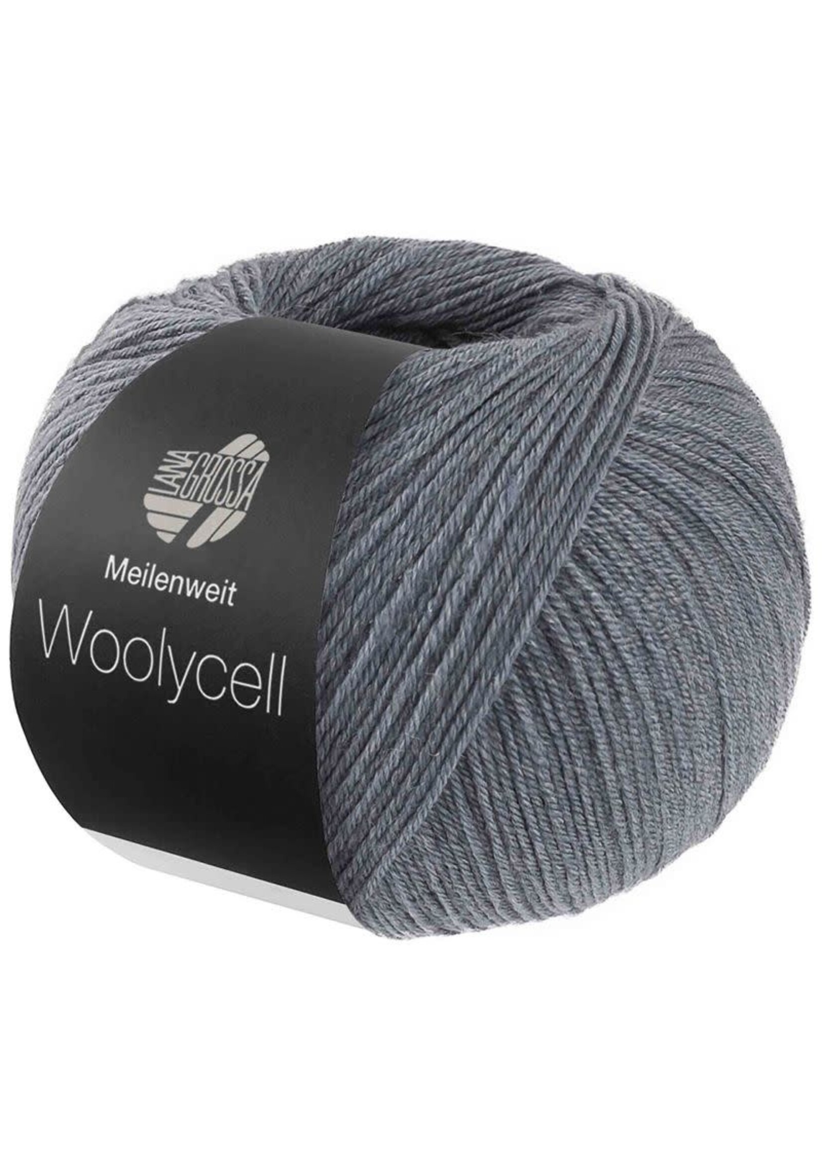 Lana Grossa Lana Grossa Meilenweit 100 Woolycell Garen 8 Blauw Grijs