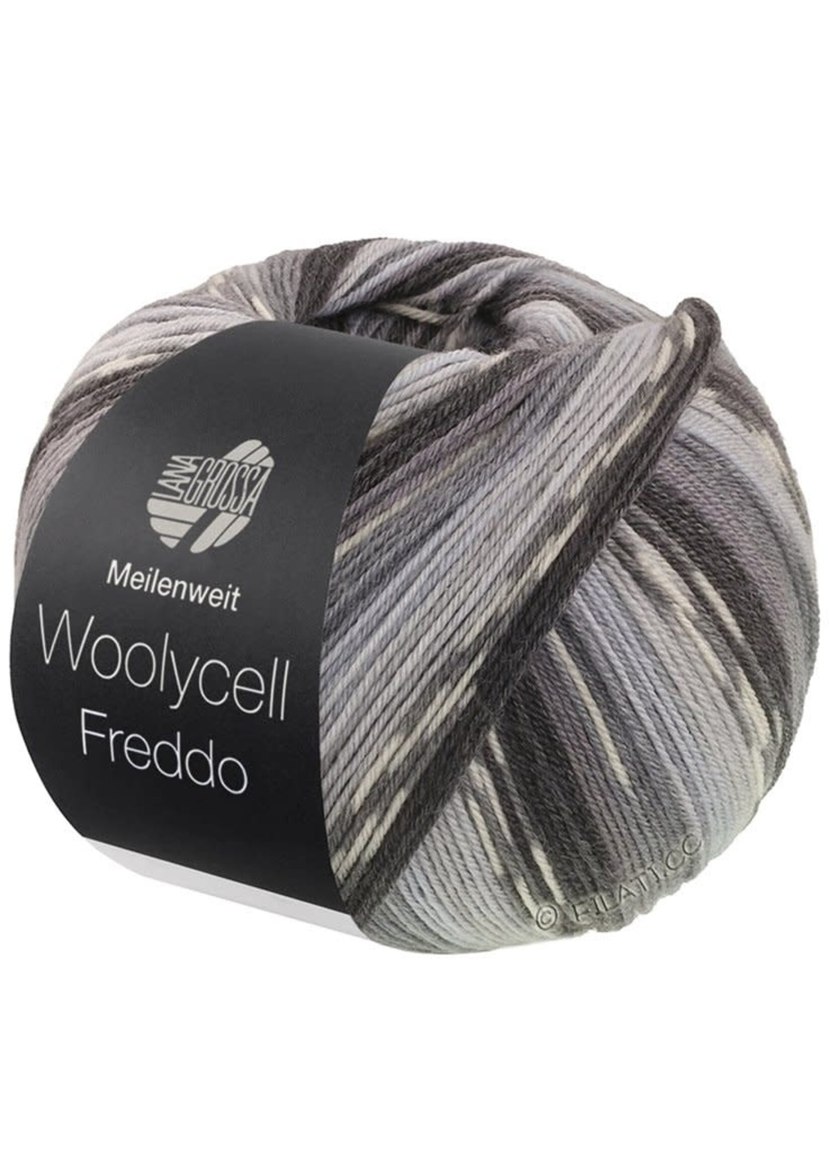 Lana Grossa Lana Grossa MEILENWEIT 100g Woolycell Freddo Grijs multi 6045