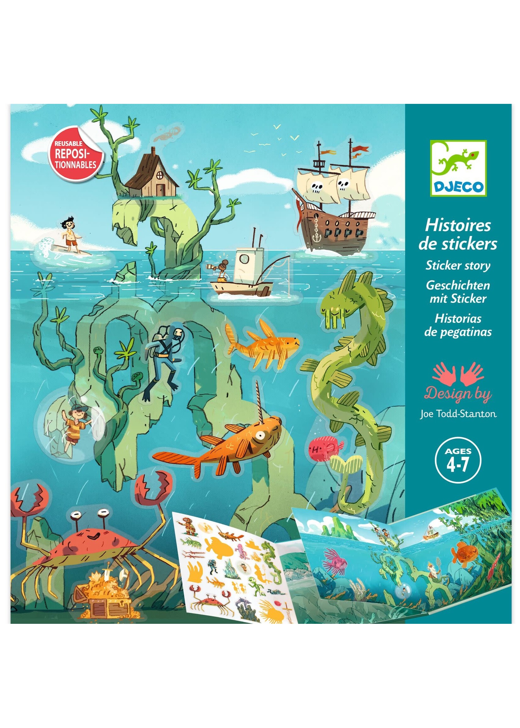 Djeco Djeco De zee avonturen stickervel