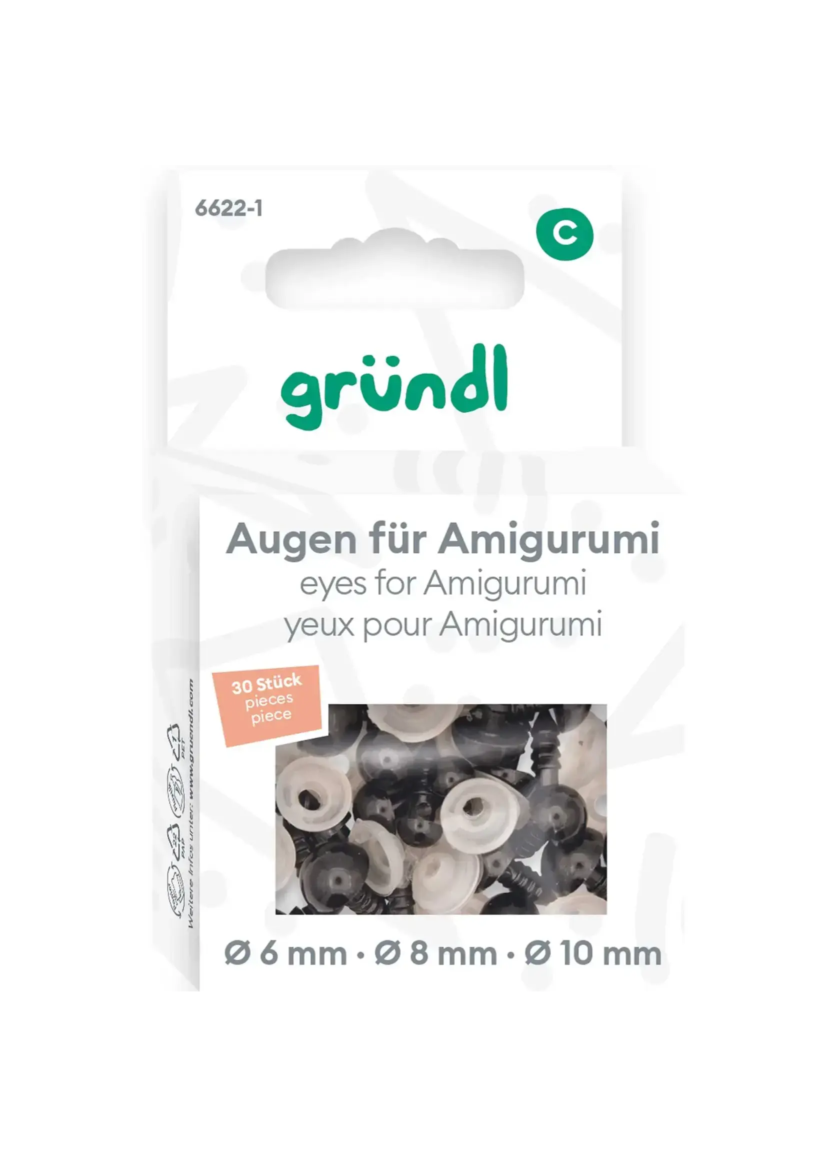 Grundl Grundl Veiligheidsogen 6,8,10 mm 30 stuks