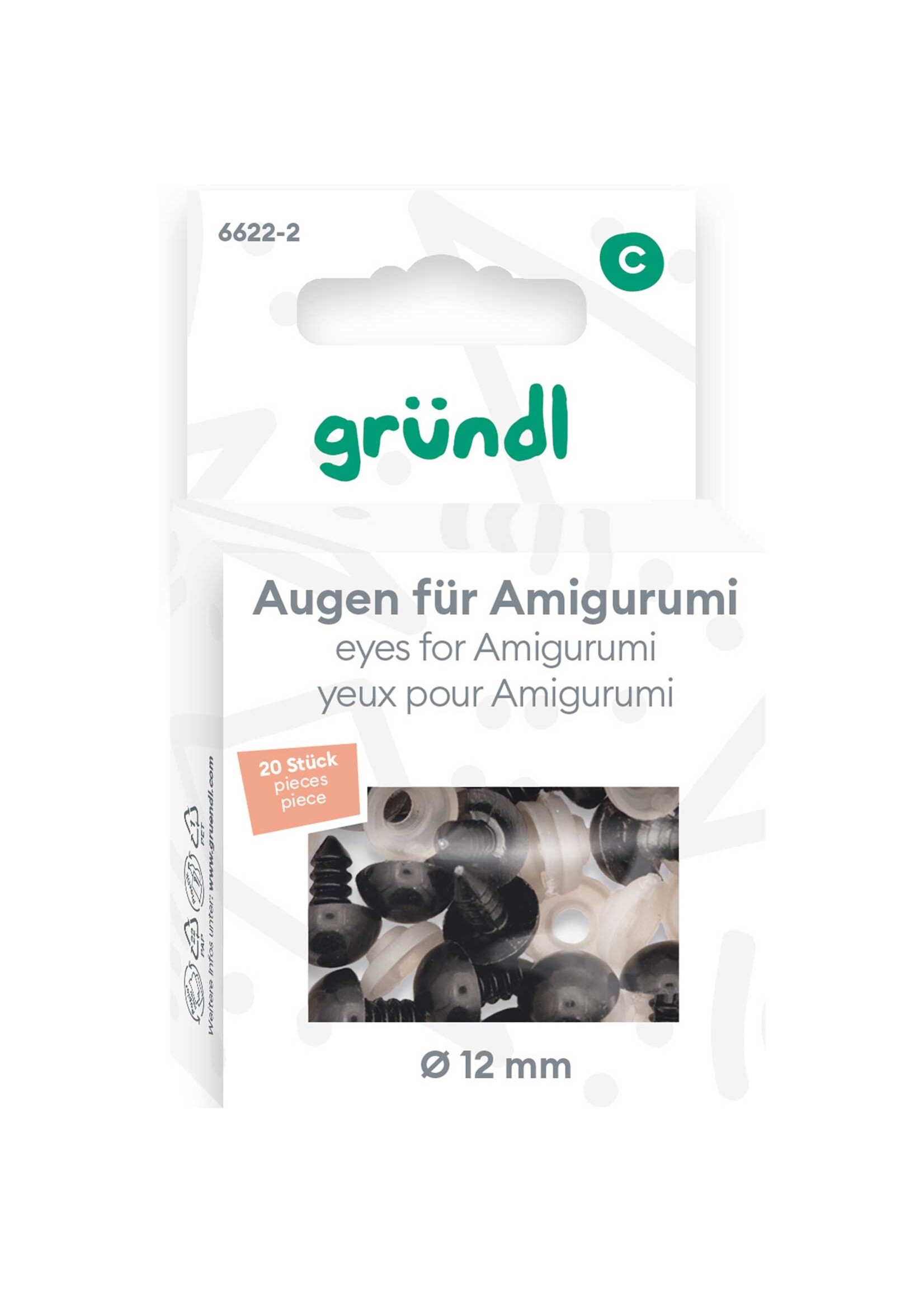Grundl Grundl Veiligheidsogen 12 mm 20 stuks