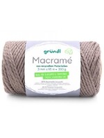 Grundl Grundl 4889-05 Macrame garen 3mm 330gram Donker Beige