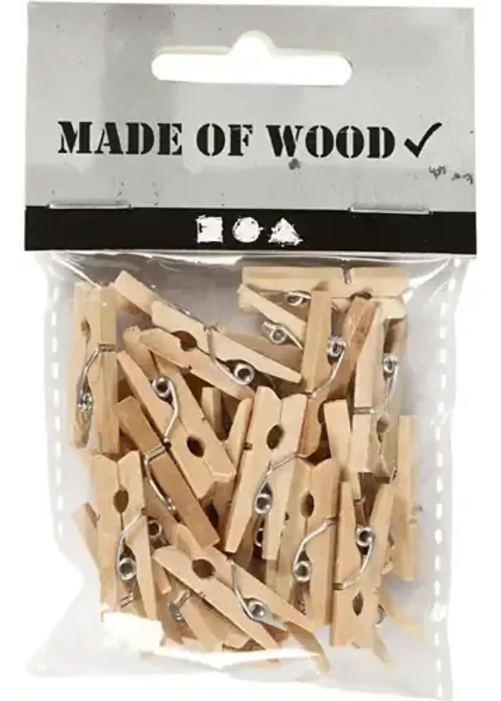 CChobby CC Berkenhout Wasknijpers 25 mm 30 stuks