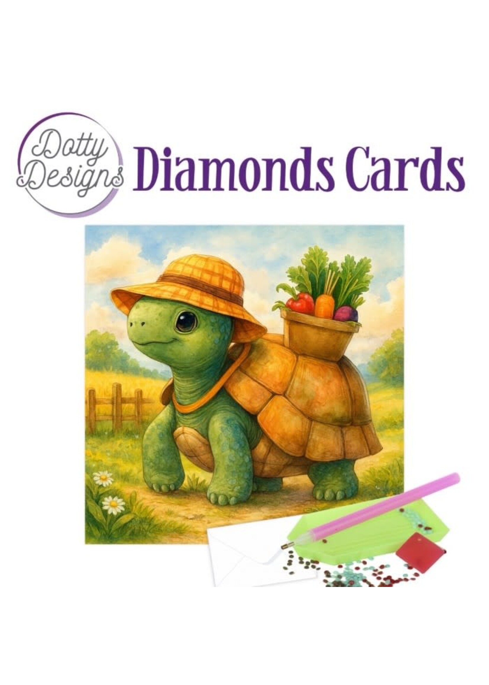 Dotty Designs Dotty Designs Diamond Cards - Turtle