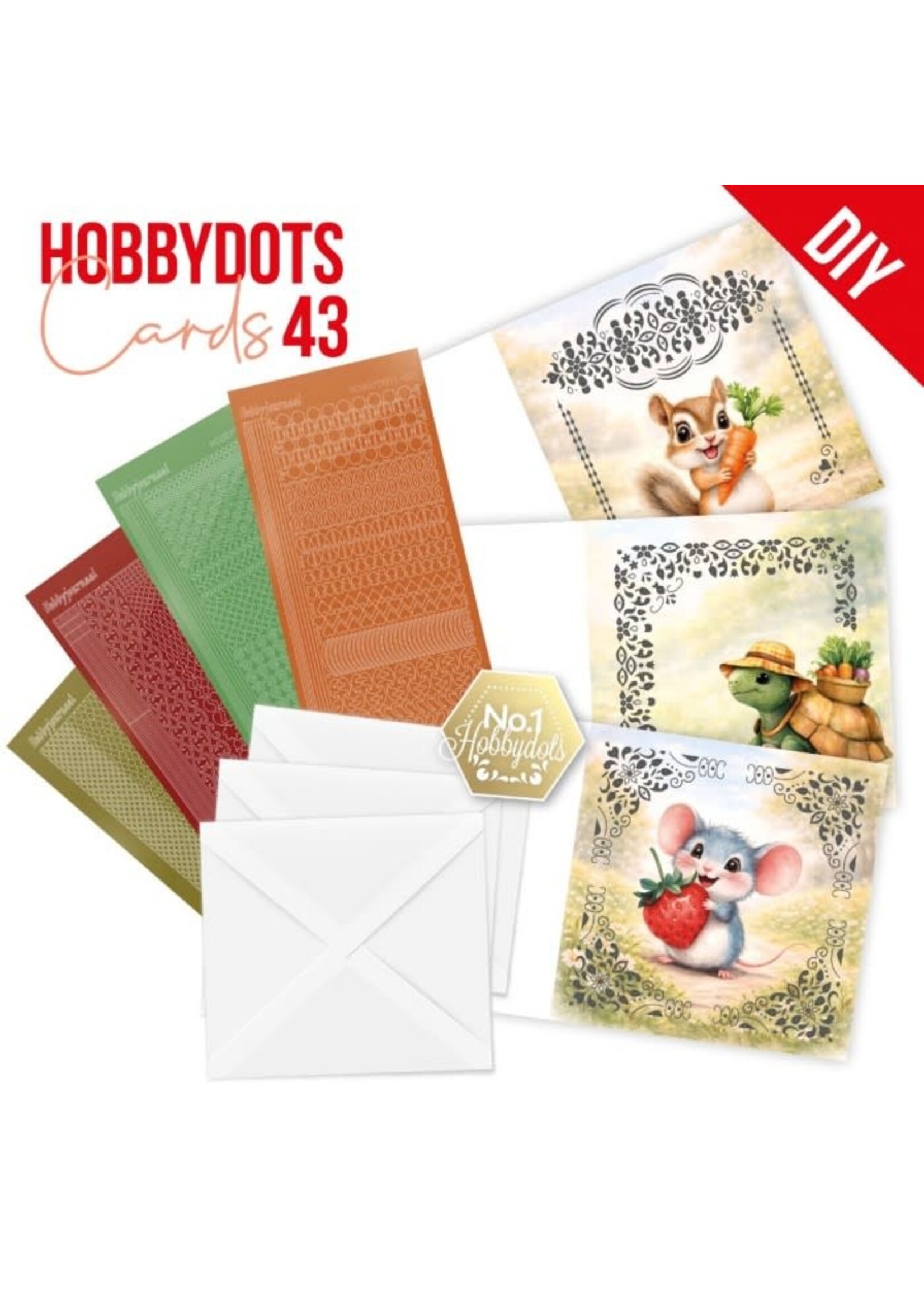 Hobbydots Cards 43 - Cute Garden Friends