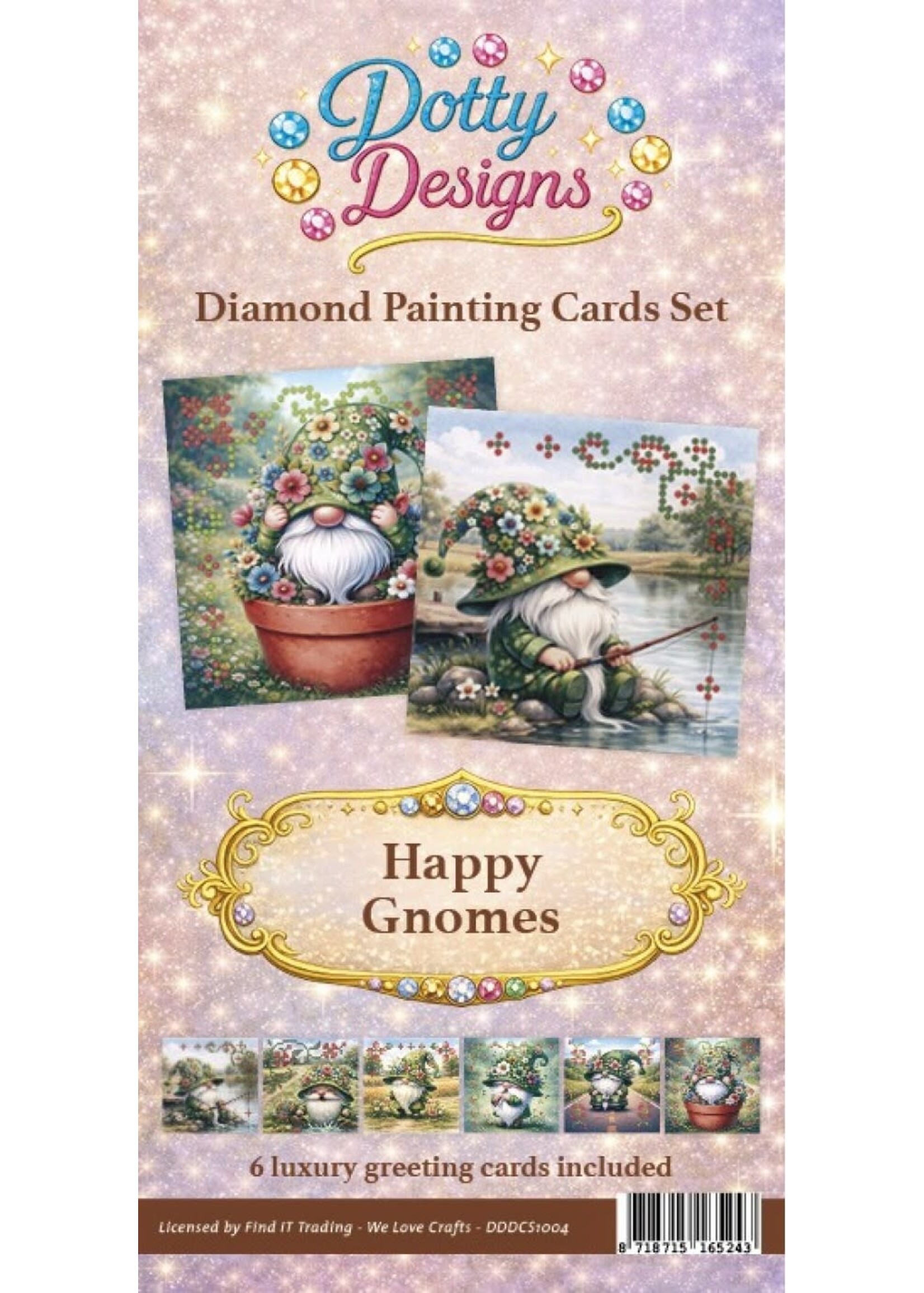 Find it Trading Dotty Design - Diamond Card Set - Happy Gnomes