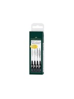 Faber-Castell Faber-Castell Pitt Artist Pen etui 4 stuks 199 zwart lijndiktes 1.5, C, B, FM