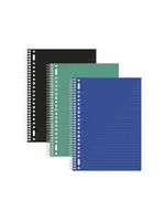 Kangaro Collegeblok Kangaro A4 assorti kleuren, krimp van 3 stuks