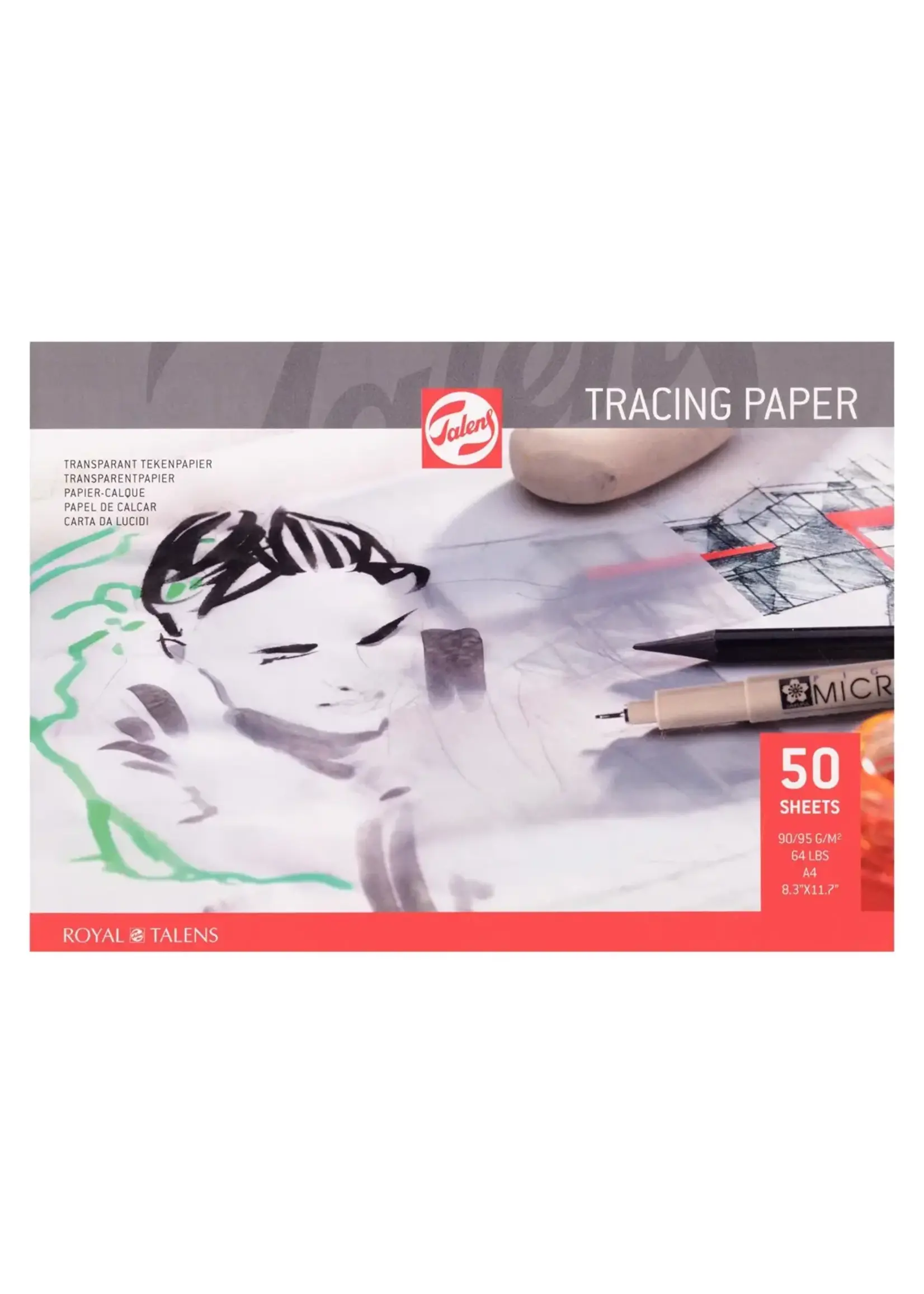 Talens Talens Overtrekpapier A4 90G 50 Vellen