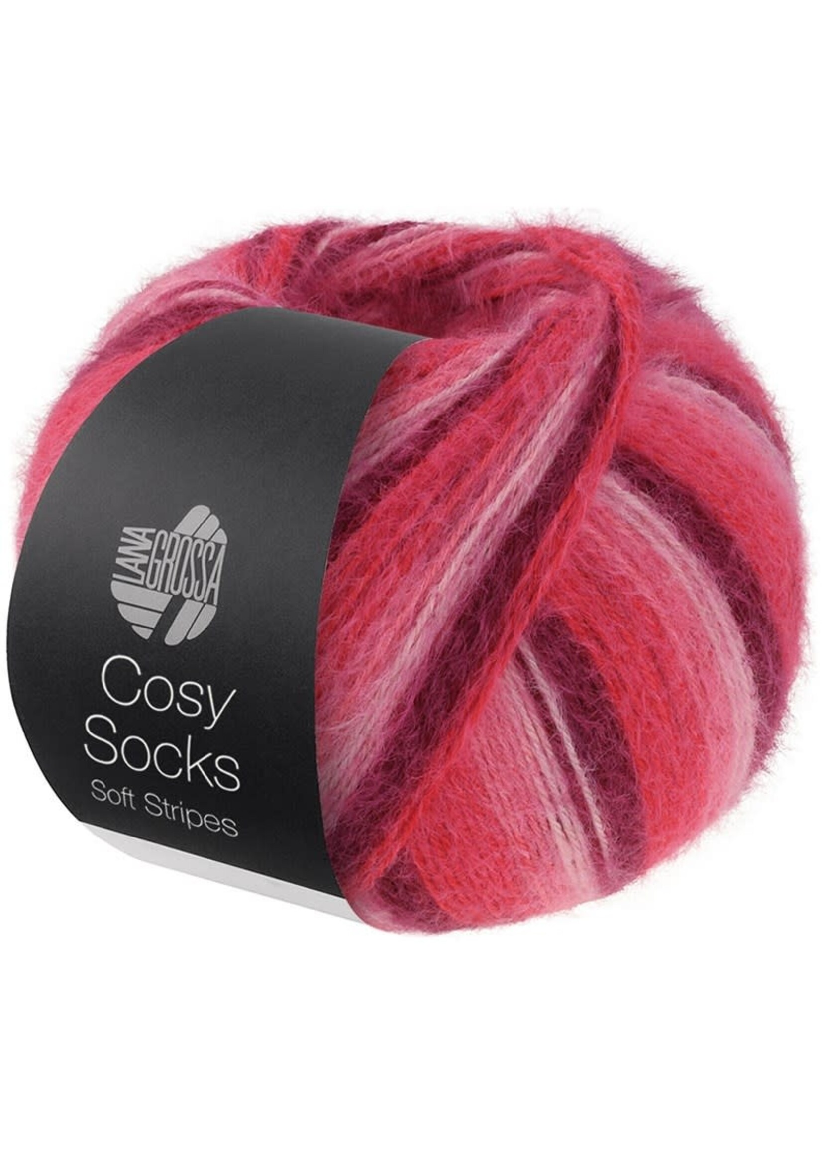 Lana Grossa Lana Grossa Cosy Socks Soft Stripes 108 Roze