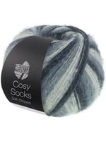 Lana Grossa Lana Grossa Cosy Socks Soft Stripes 104 Antraciet/Donker-/Muis-/Lichtgrijs
