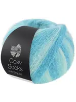 Lana Grossa Lana Grossa Cosy Socks Soft Stripes 110 ijsblauw
