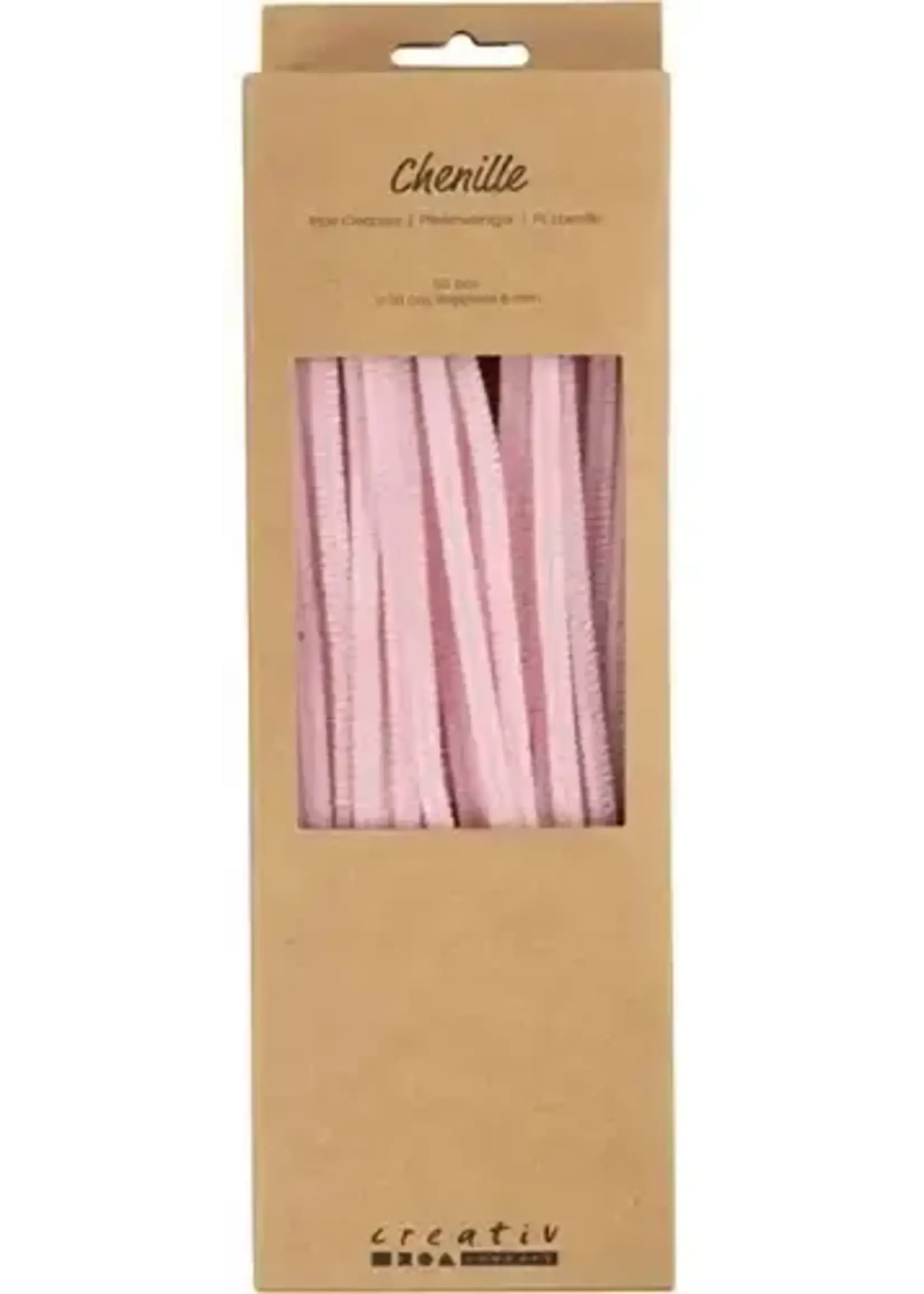creative CC Chenilledraad Roze 6mm x 30 cm 50 stuk