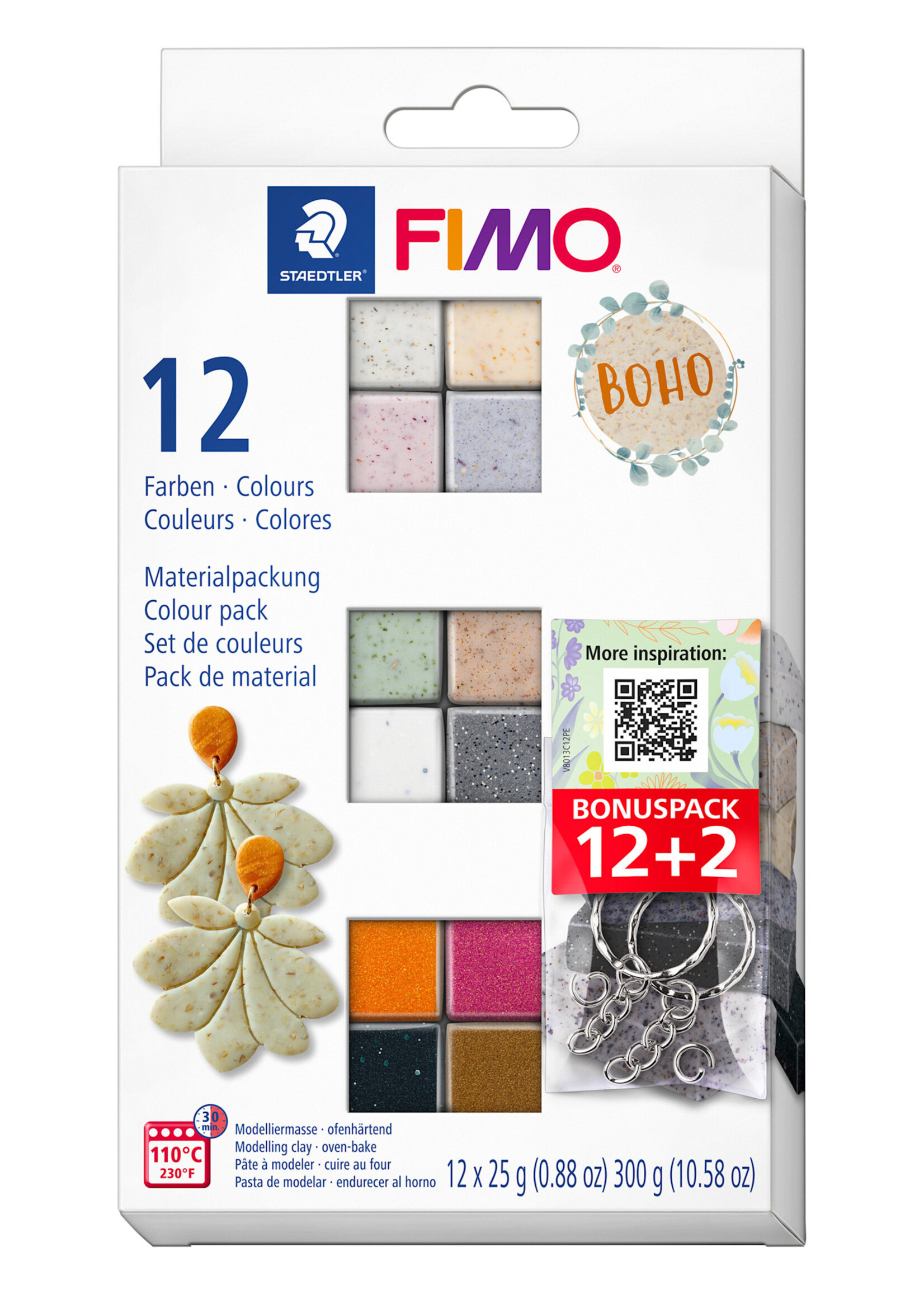 Fimo Fimo modelleerklei  BoHo, 12 kleuren