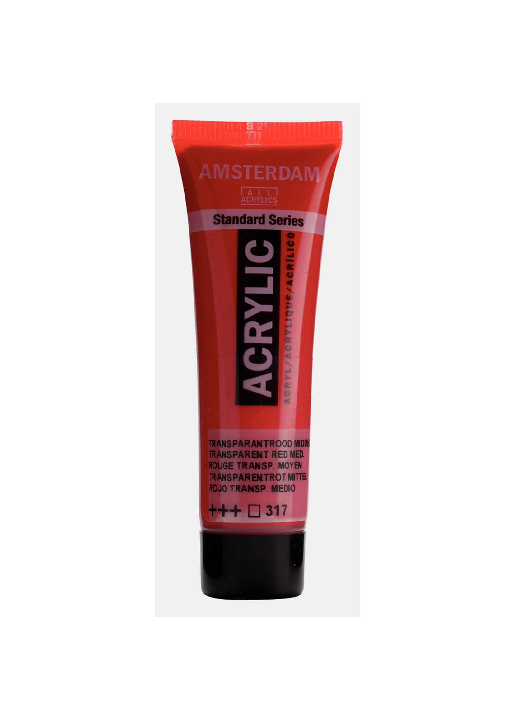 Talens Amsterdam Amsterdam Standard Series Acrylverf Tube 120 ml Transparantrood Middel 317