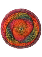 Lana Grossa Lana Grossa Gomitolo Versione 464 Donkerolijf/groen/grijsviolet/fuchsia/rood