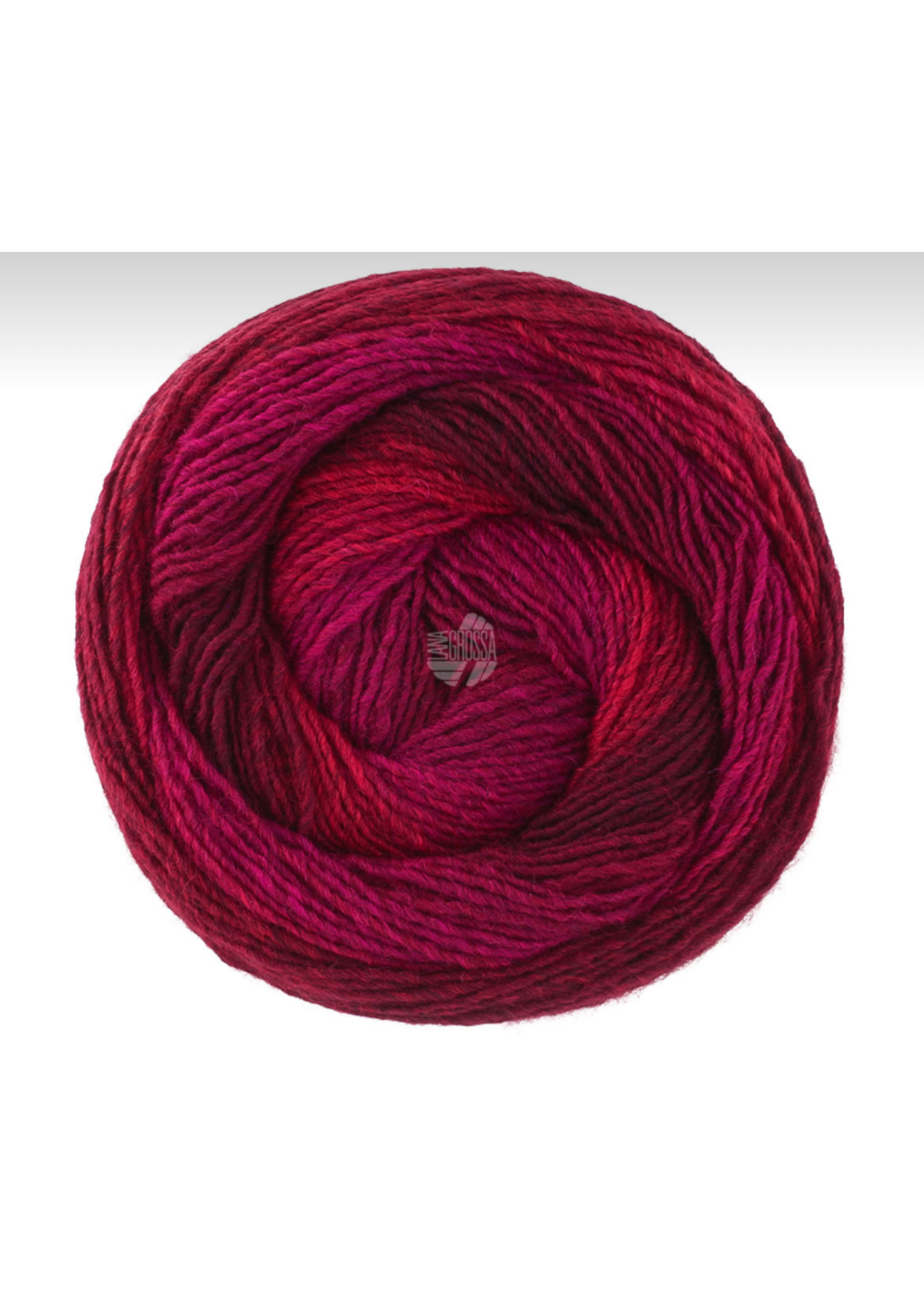 Lana Grossa Lana Grossa Gomitolo Versione 462 zwart rood/bordeauxrood